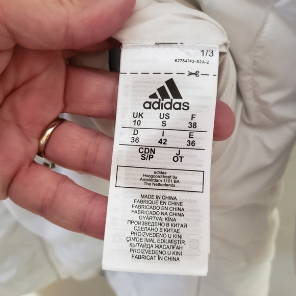 Adidas Originals Women's Reversible Sherpa Jacket White Gray Size small - Picture 12 of 15